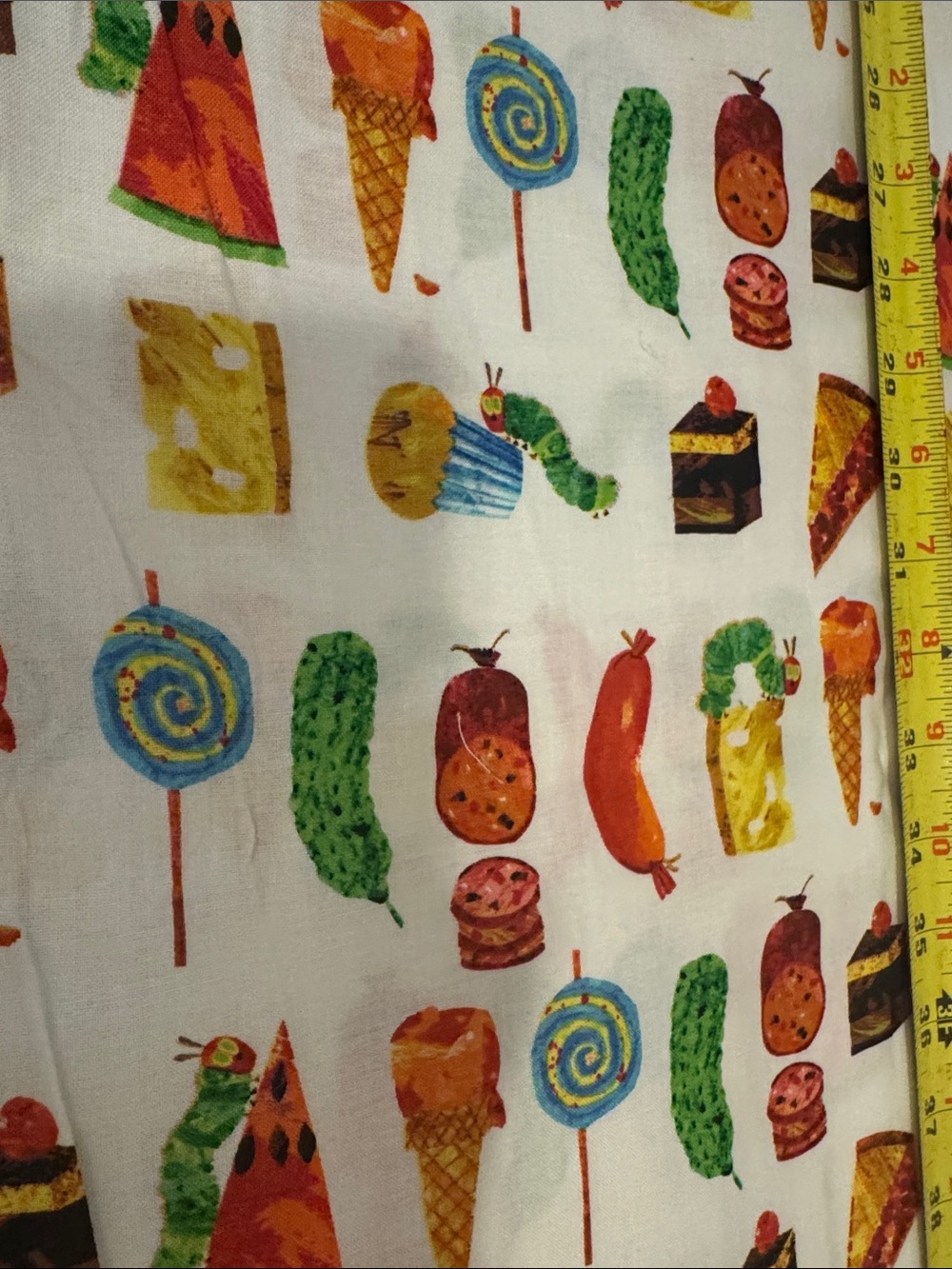 ERIC CARLE- The very hungry caterpillar 2pc fabric remnant bundle